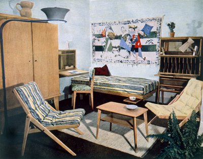 Wohnzimmer, 1960er Jahre von English Photographer